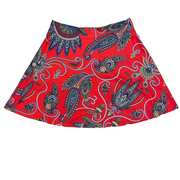 Gretchen Scott Designs Dresses & Skirts - Gretchen Scott Designs Red Plume Printed Jersey Skirt Size L